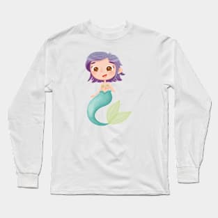 Purple Mermaid Long Sleeve T-Shirt